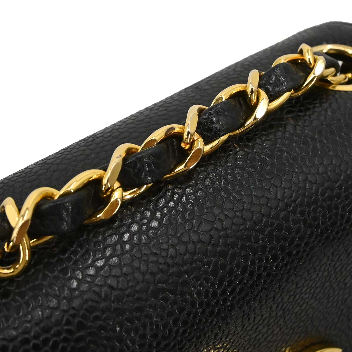 Chanel Black Caviar Skin Shoulder Bag