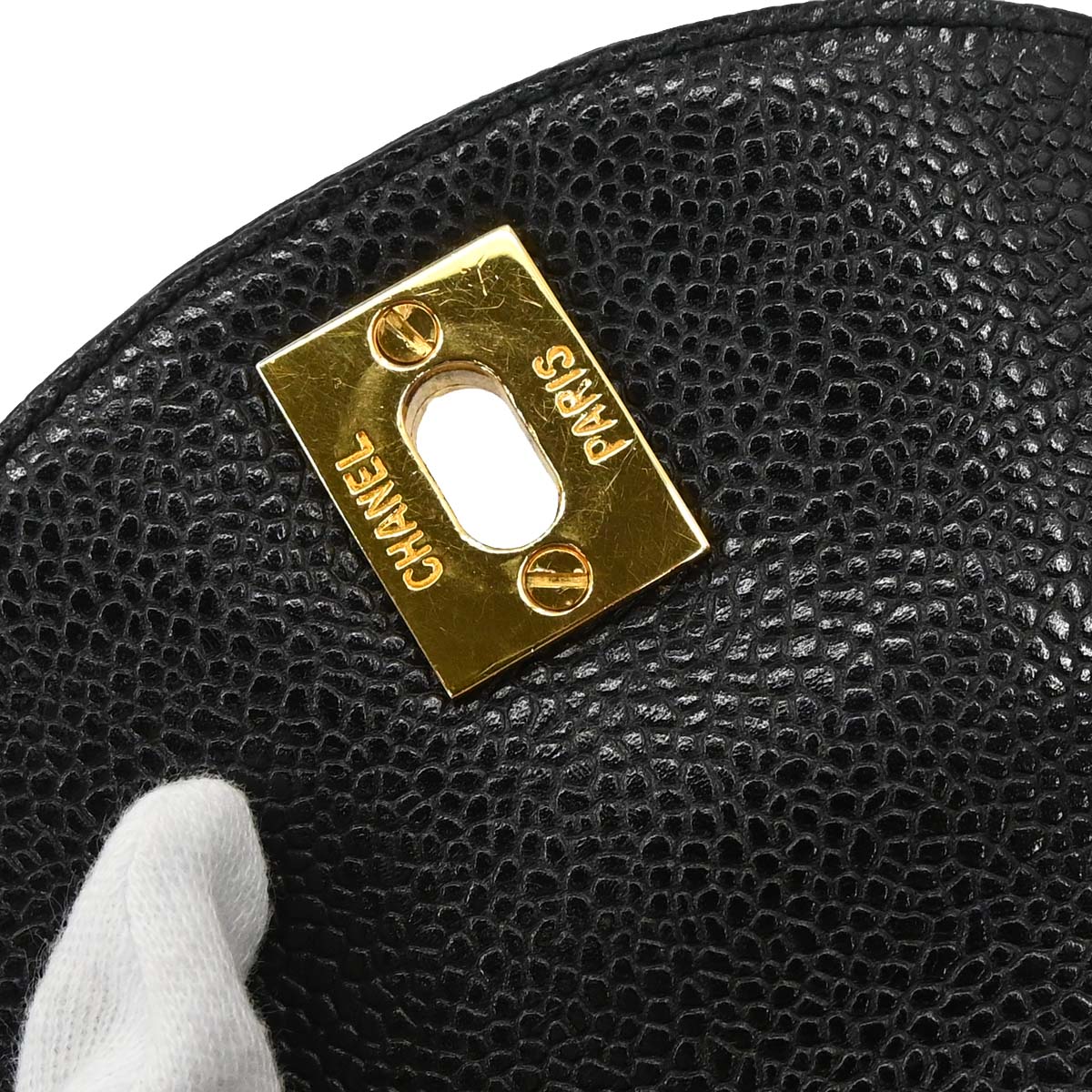 Chanel Black Caviar Skin Shoulder Bag