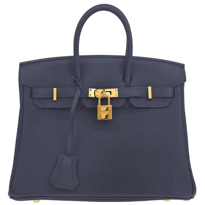 Hermes Blue Nuit Togo Birkin 25 Handbag