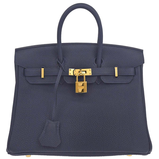 Hermes Blue Nuit Togo Birkin 25 Handbag