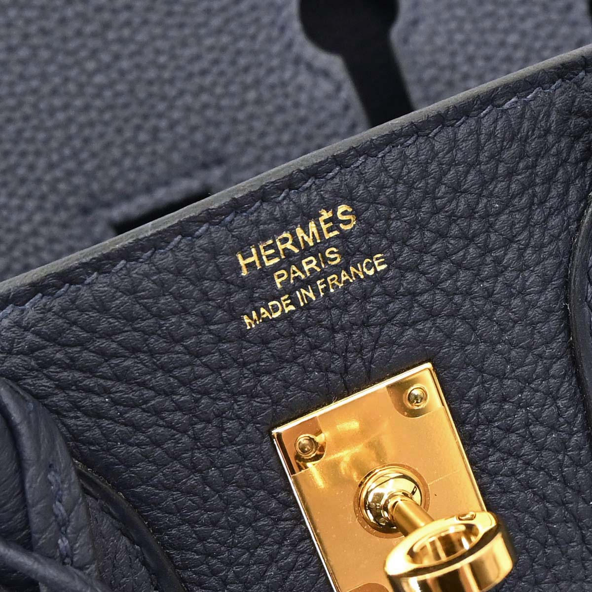 Hermes Blue Nuit Togo Birkin 25 Handbag