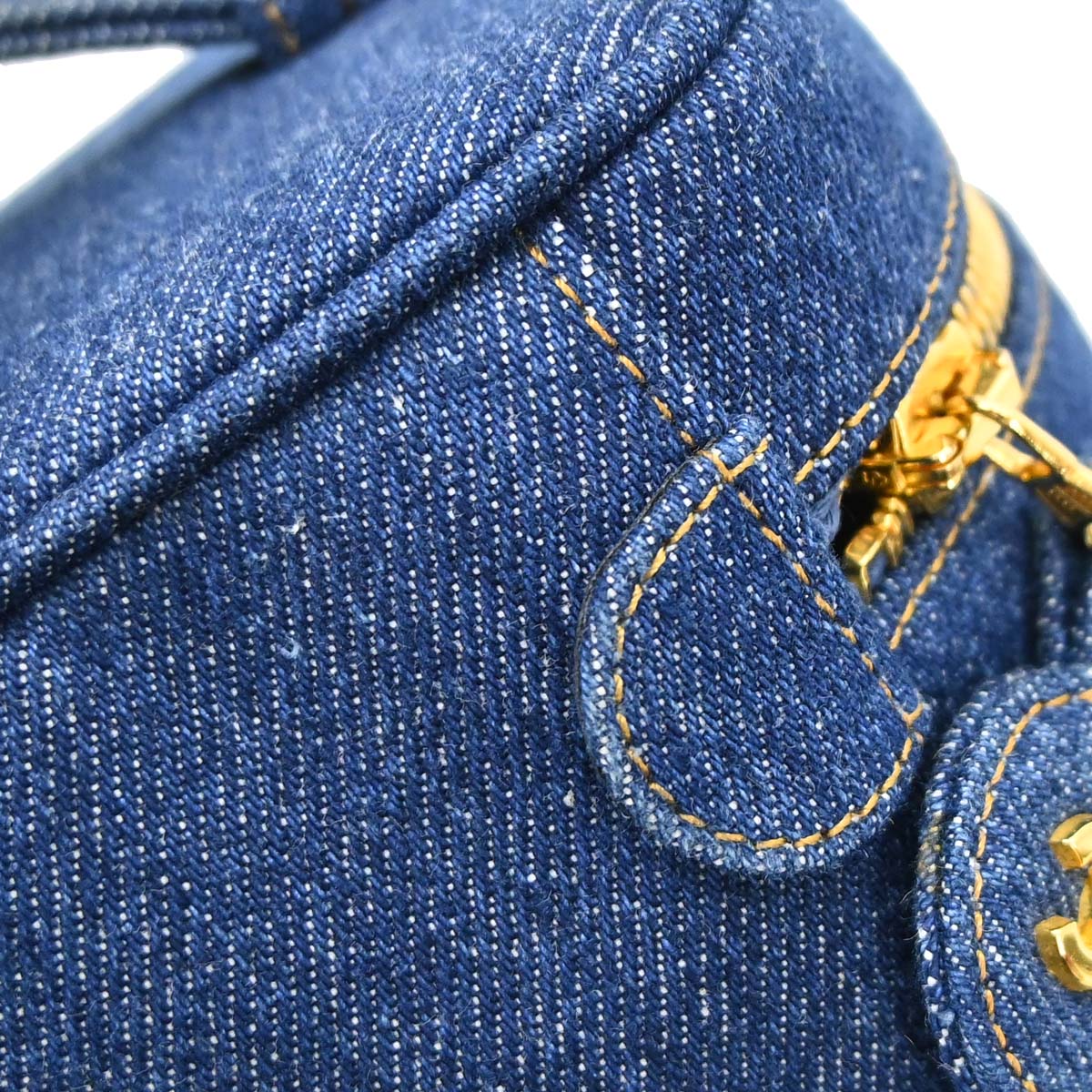 Chanel Blue Denim Timeless Vanity Handbag