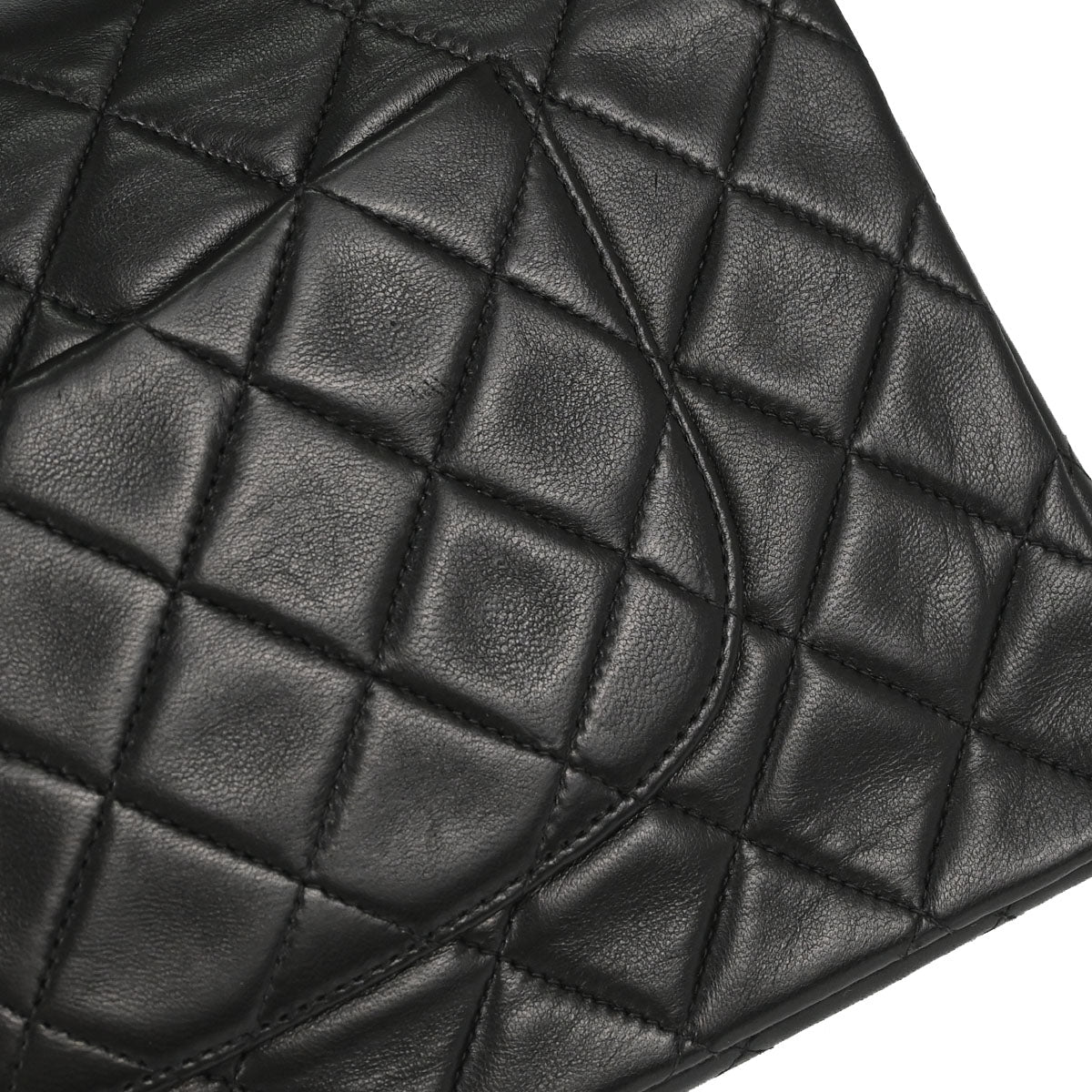 Chanel Black Lambskin Medium Classic Double Flap Shoulder Bag
