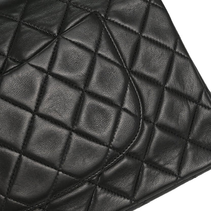 Chanel Black Lambskin Medium Classic Double Flap Shoulder Bag