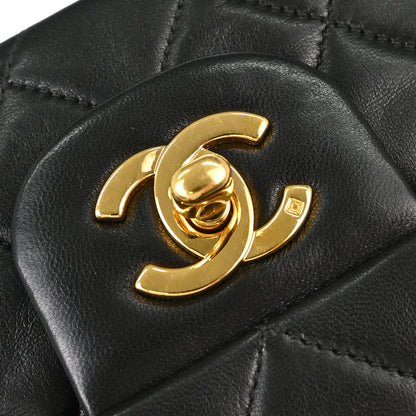Chanel Black Lambskin Medium Classic Double Flap Shoulder Bag