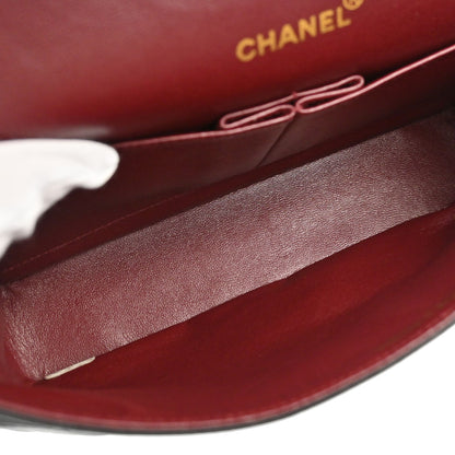 Chanel Black Lambskin Medium Classic Double Flap Shoulder Bag