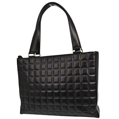 Chanel 2002-2003 Black Lambskin Choco Bar Tote Handbag