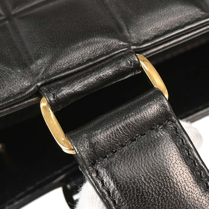 Chanel 2002-2003 Black Lambskin Choco Bar Tote Handbag