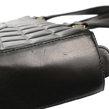 Chanel 2002-2003 Black Lambskin Choco Bar Tote Handbag