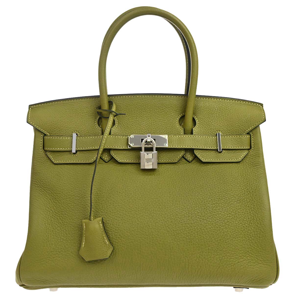 Hermes Anis Green Taurillon Clemence Birkin 30 Handbag