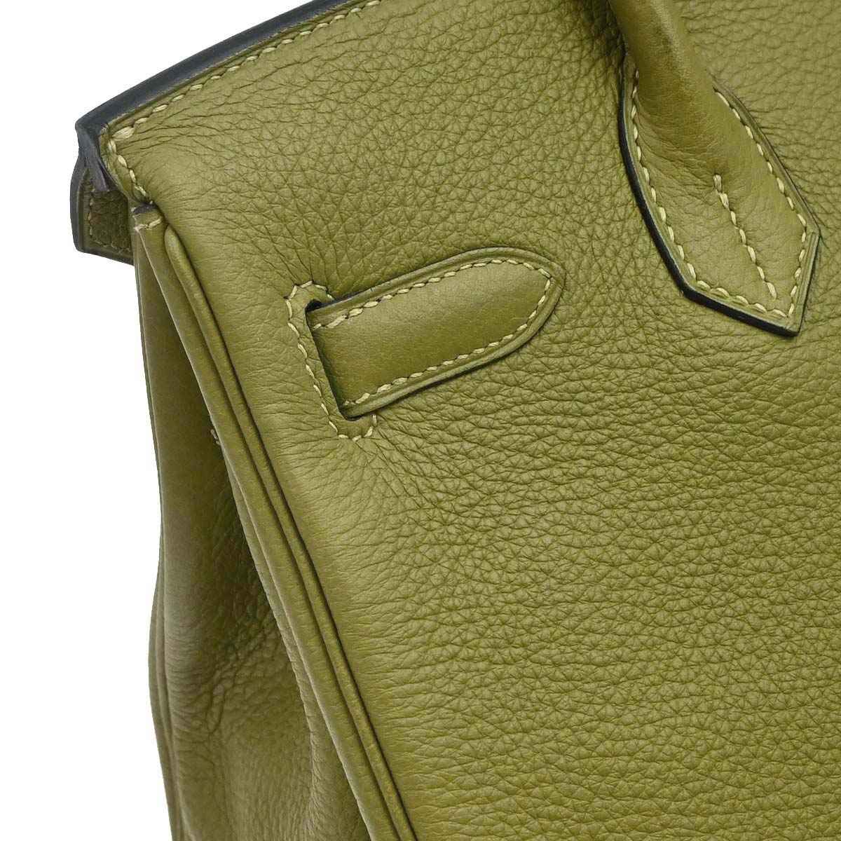 Hermes Anis Green Taurillon Clemence Birkin 30 Handbag