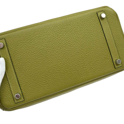 Hermes Anis Green Taurillon Clemence Birkin 30 Handbag