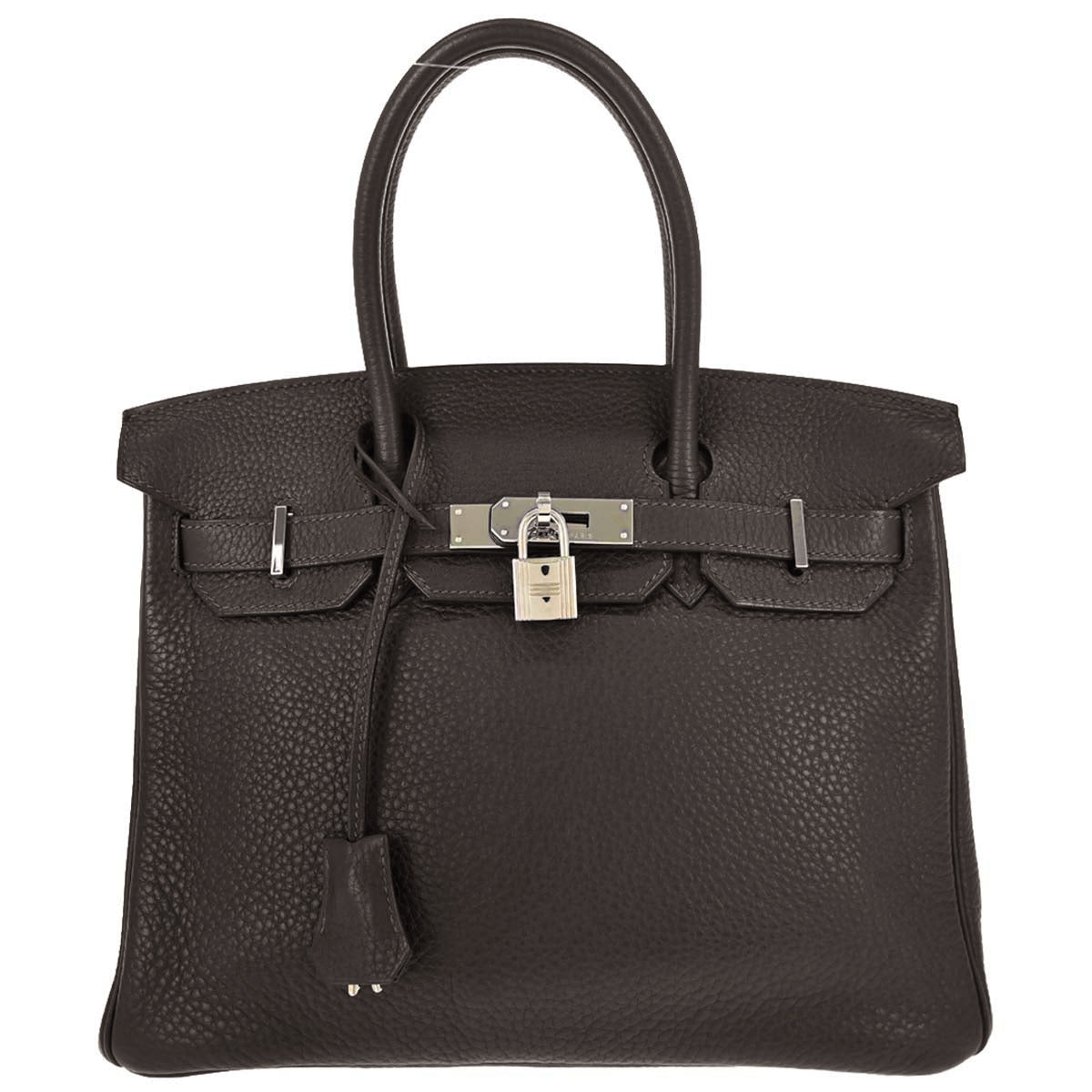 Hermes Chocolat Taurillon Clemence Birkin 30 Handbag