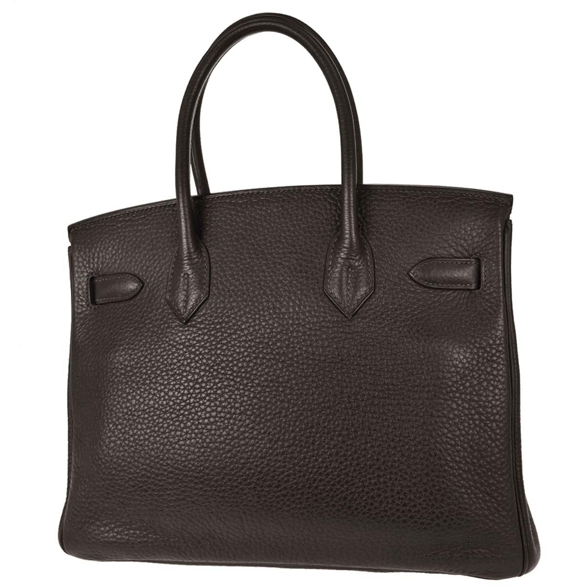 Hermes Chocolat Taurillon Clemence Birkin 30 Handbag