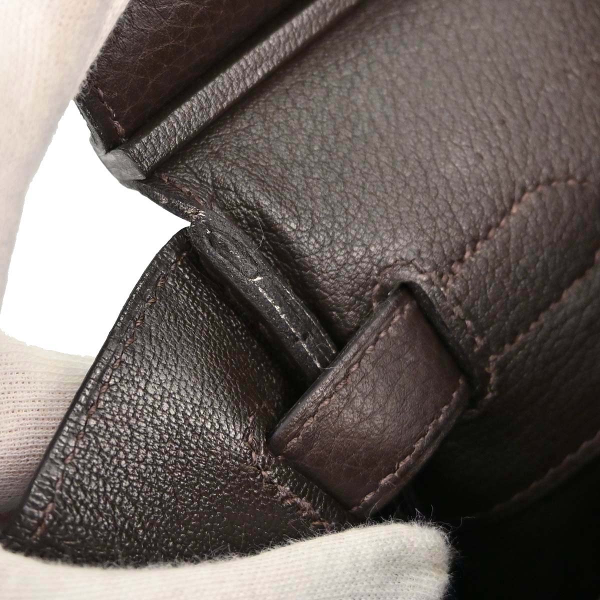 Hermes Chocolat Taurillon Clemence Birkin 30 Handbag