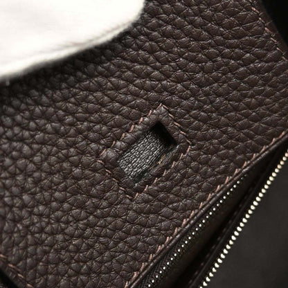 Hermes Chocolat Taurillon Clemence Birkin 30 Handbag