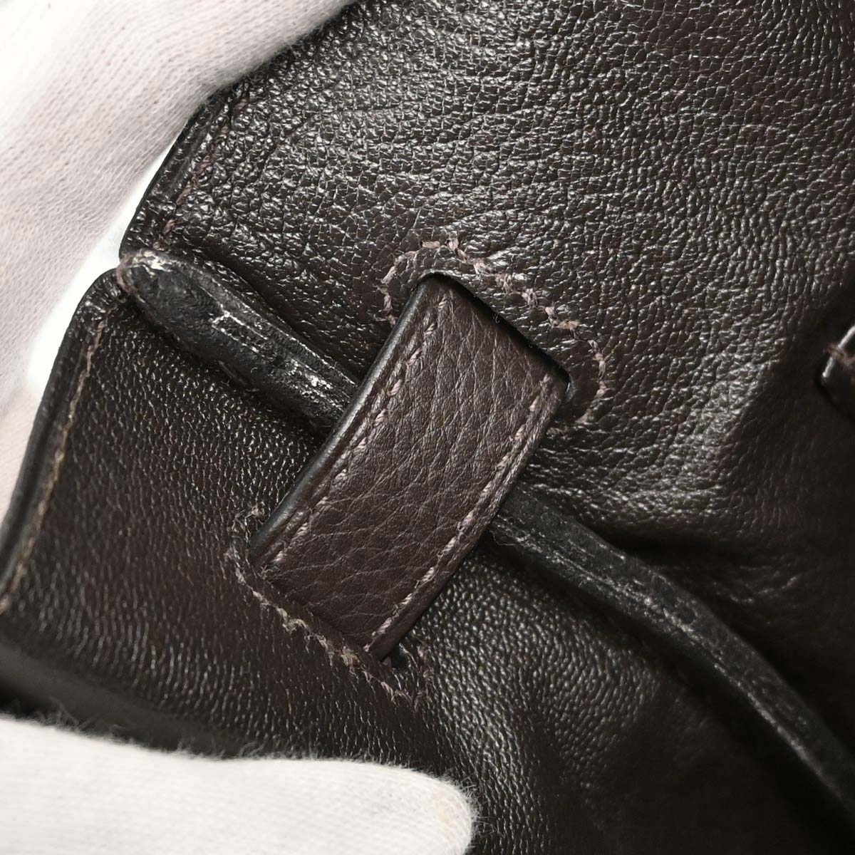 Hermes Chocolat Taurillon Clemence Birkin 30 Handbag