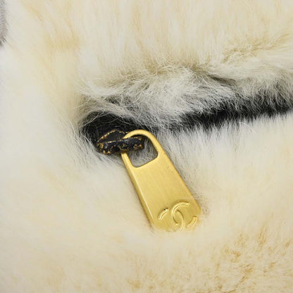 Chanel Ivory Lapin Fur Hand Warmer Shoulder Bag