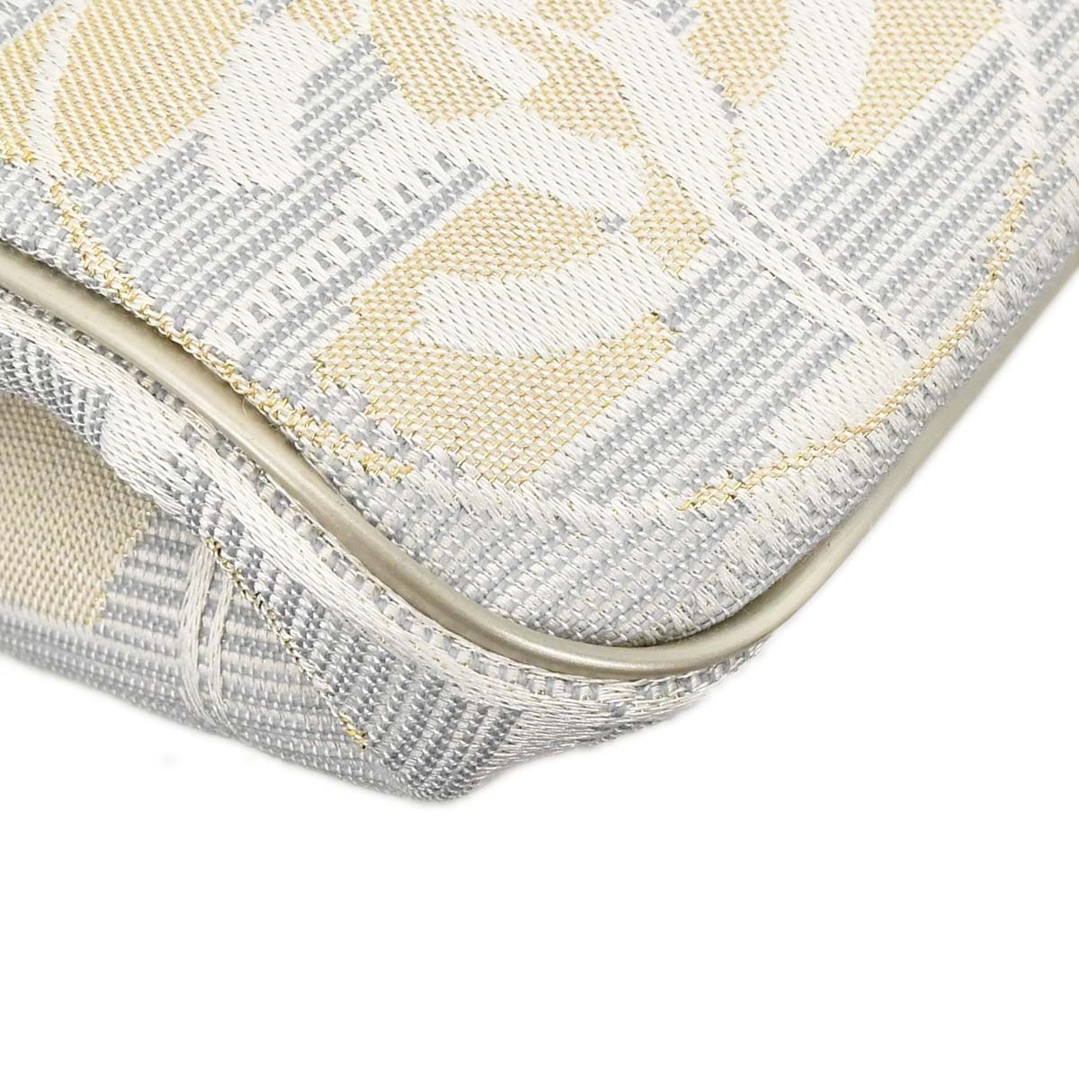 Chanel 2005-2006 Gold Jacquard Nylon Travel Line Tote Handbag