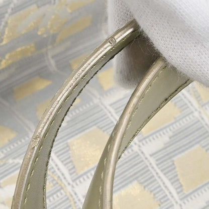 Chanel 2005-2006 Gold Jacquard Nylon Travel Line Tote Handbag