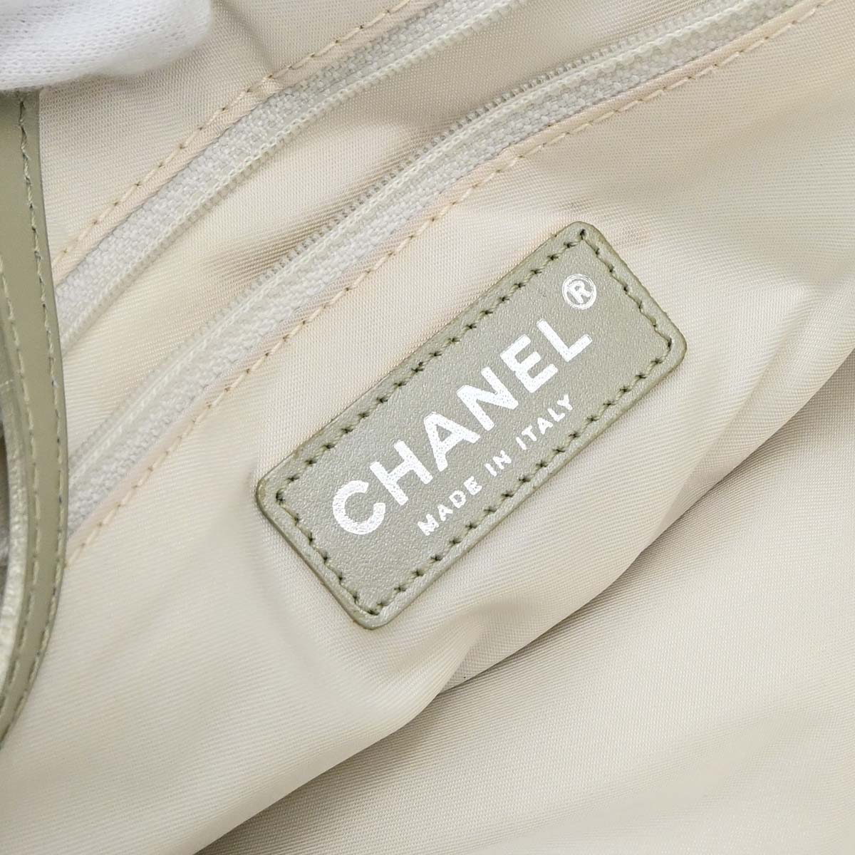 Chanel 2005-2006 Gold Jacquard Nylon Travel Line Tote Handbag
