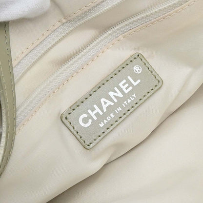 Chanel 2005-2006 Gold Jacquard Nylon Travel Line Tote Handbag