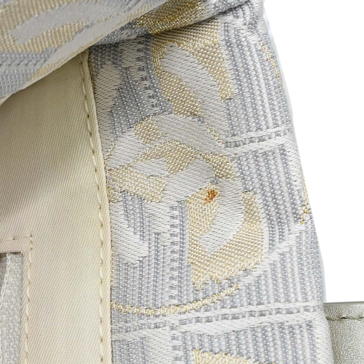 Chanel 2005-2006 Gold Jacquard Nylon Travel Line Tote Handbag