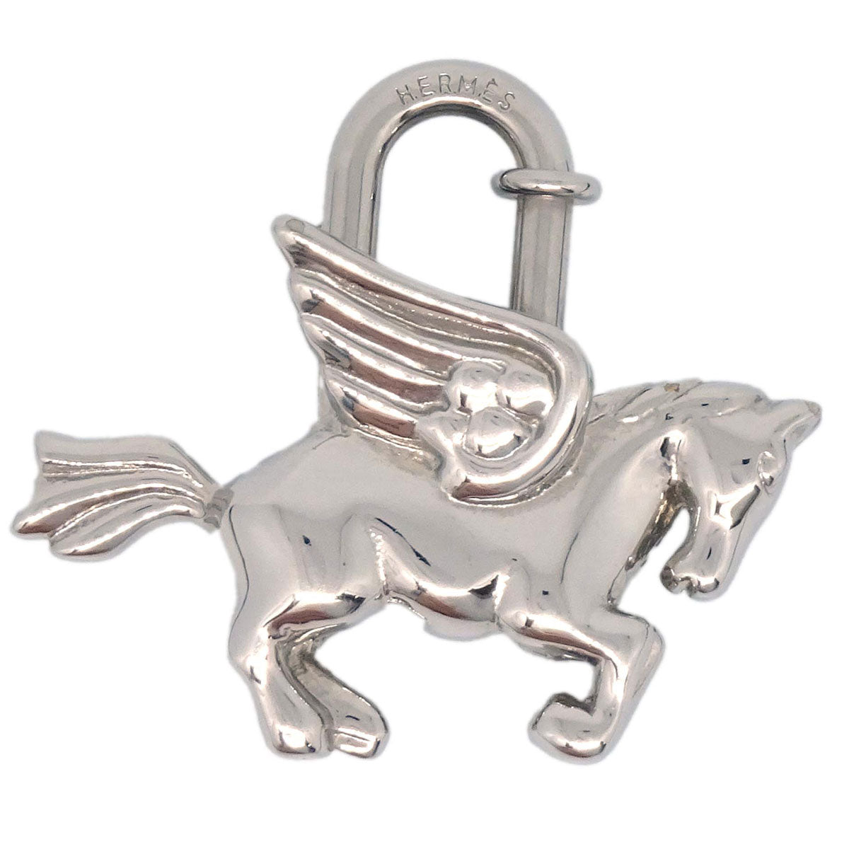 Hermes 1993 Le Cheval Pegasus Cadena Silver Small Good