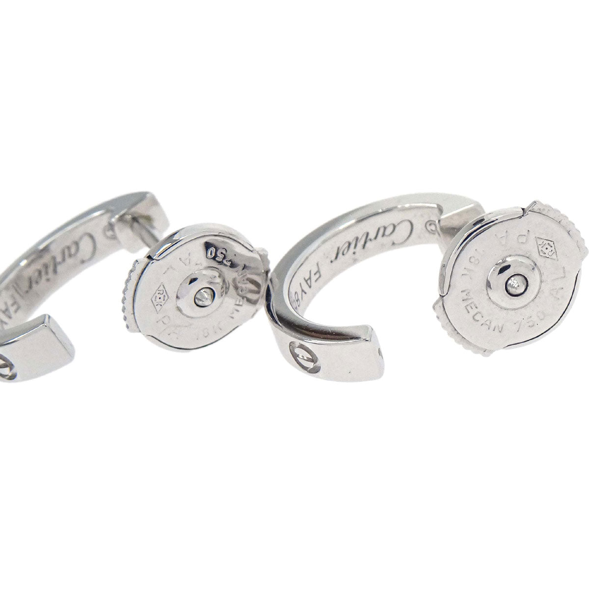 Cartier Pierced Earrings Love Au750 Jewelry