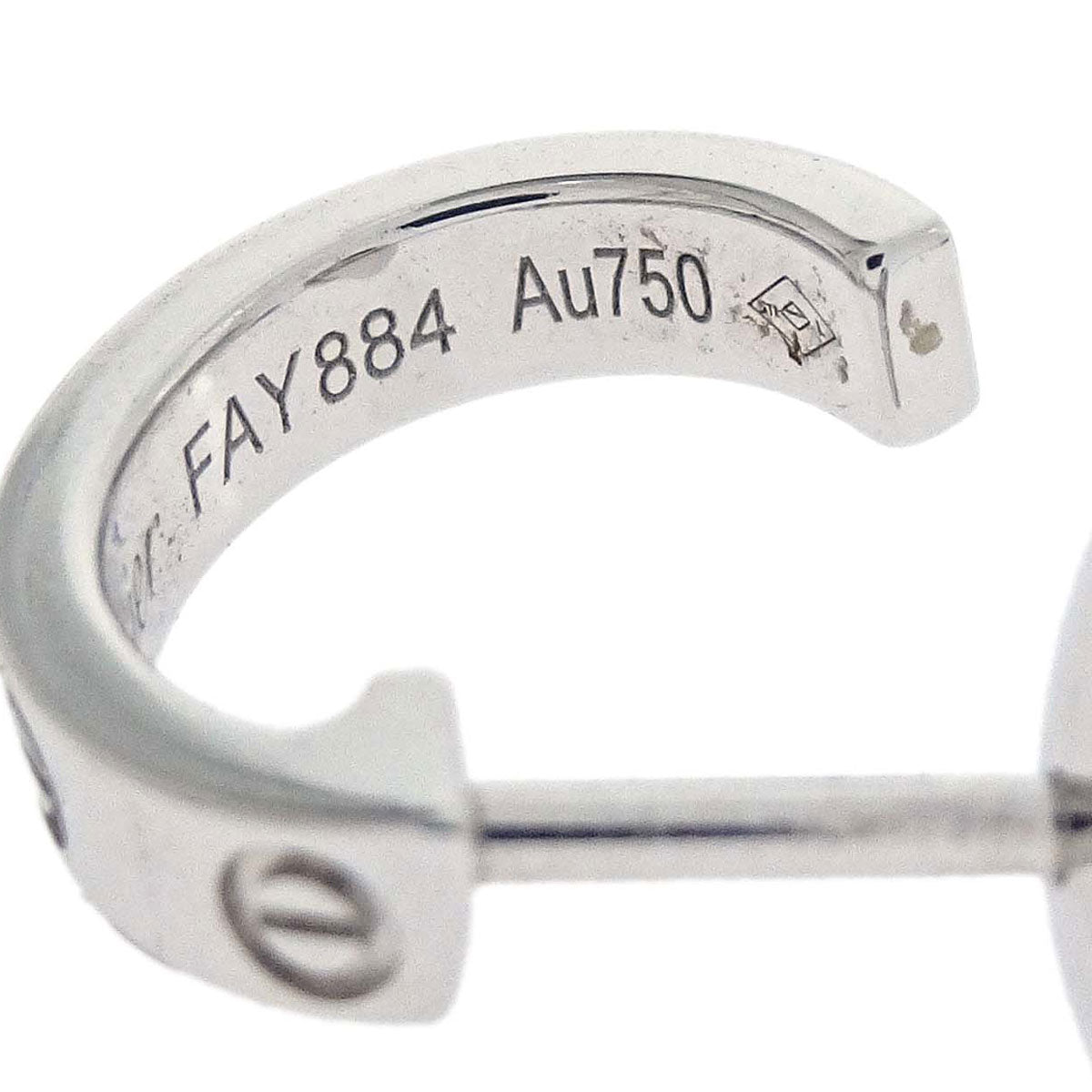 Cartier Pierced Earrings Love Au750 Jewelry