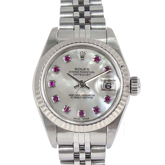 Rolex Oyster Perpetual Datejust 26mm Ref.79174NGR Watch SS Ruby