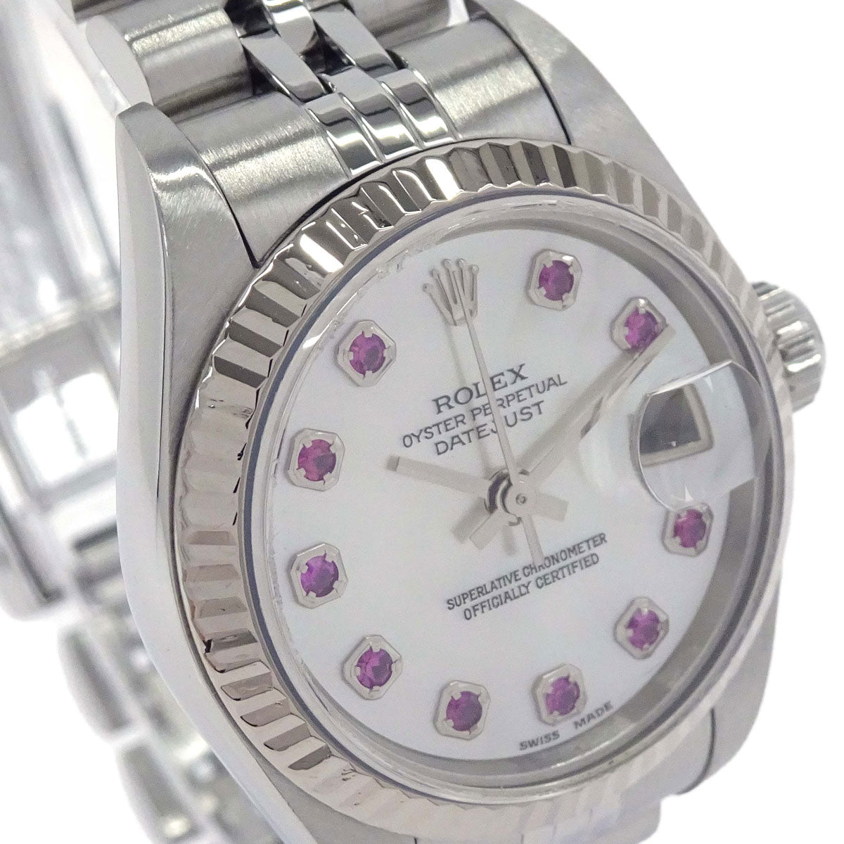 Rolex Oyster Perpetual Datejust 26mm Ref.79174NGR Watch SS Ruby