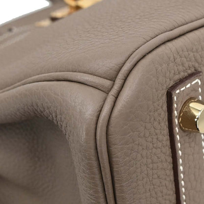 Hermes Etoupe Gray Togo Birkin 30 Handbag