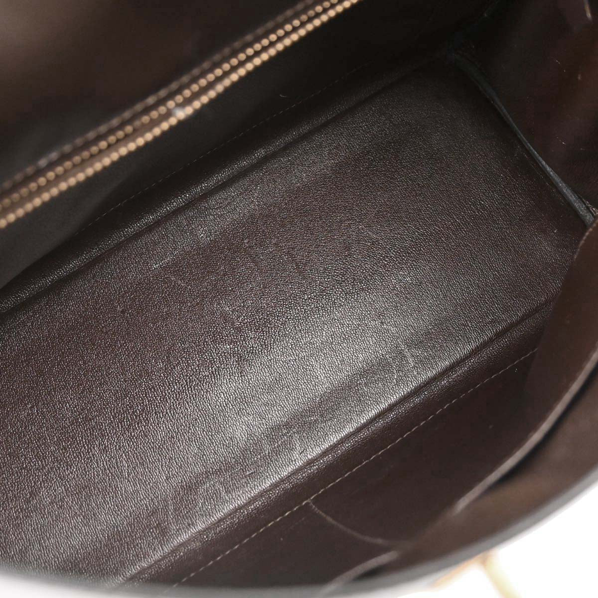 Hermes Havane Box Calf Kelly 32 Retourne Handbag