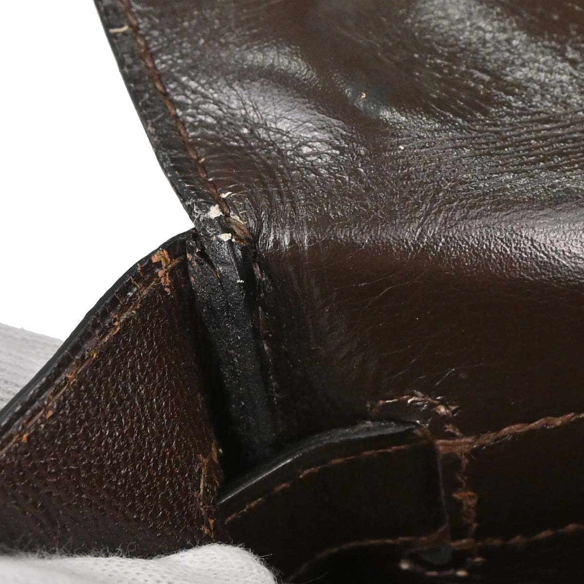 Hermes Havane Box Calf Kelly 32 Retourne Handbag