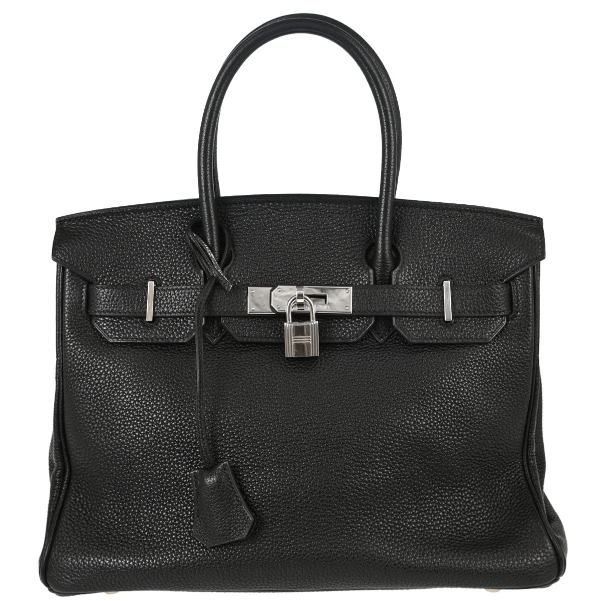 Hermes Black Taurillon Clemence Birkin 30 Handbag