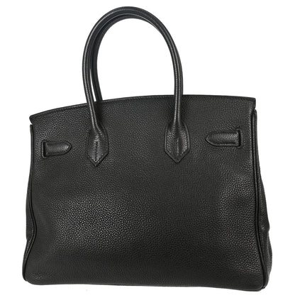 Hermes Black Taurillon Clemence Birkin 30 Handbag