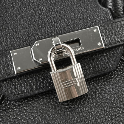 Hermes Black Taurillon Clemence Birkin 30 Handbag