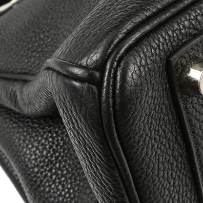 Hermes Black Taurillon Clemence Birkin 30 Handbag