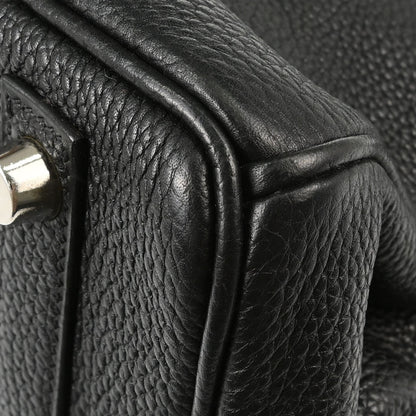 Hermes Black Taurillon Clemence Birkin 30 Handbag