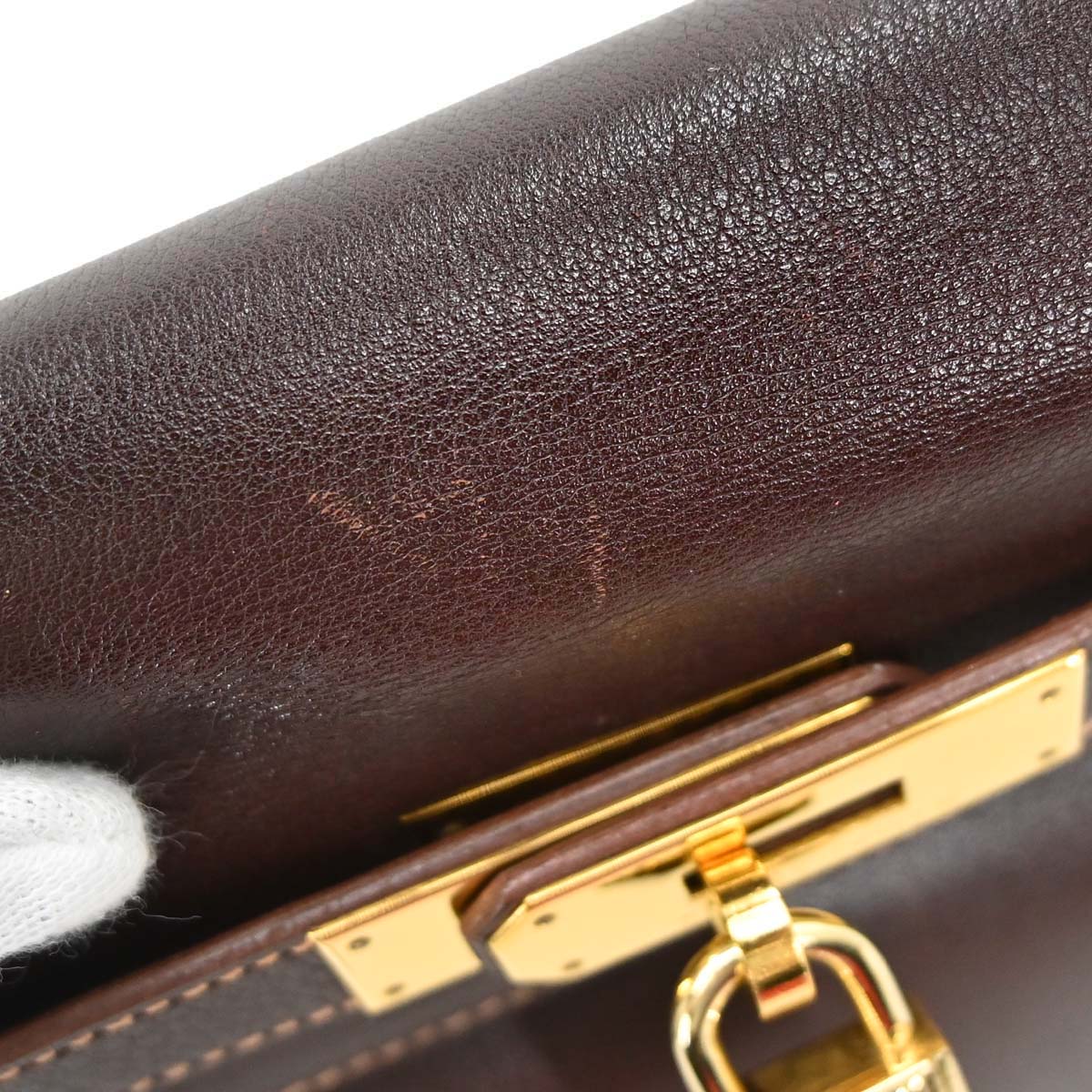 Hermes Havane Gulliver Kelly 28 Retourne 2way Shoulder Handbag
