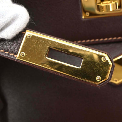 Hermes Havane Gulliver Kelly 28 Retourne 2way Shoulder Handbag