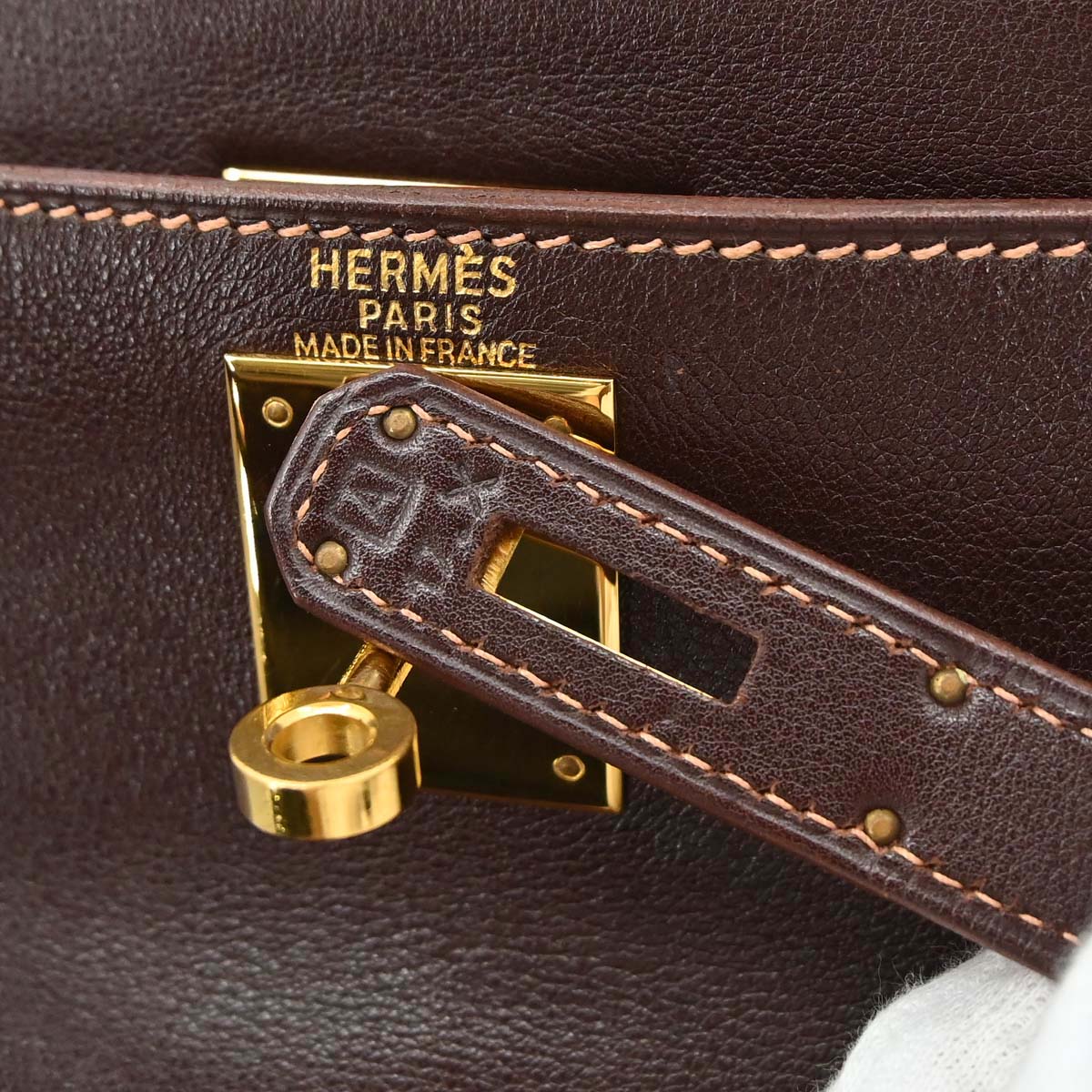 Hermes Havane Gulliver Kelly 28 Retourne 2way Shoulder Handbag