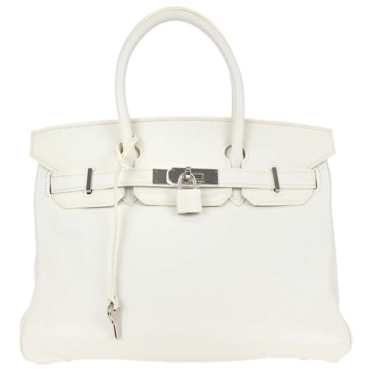 Hermes White Swift Birkin 30 Handbag