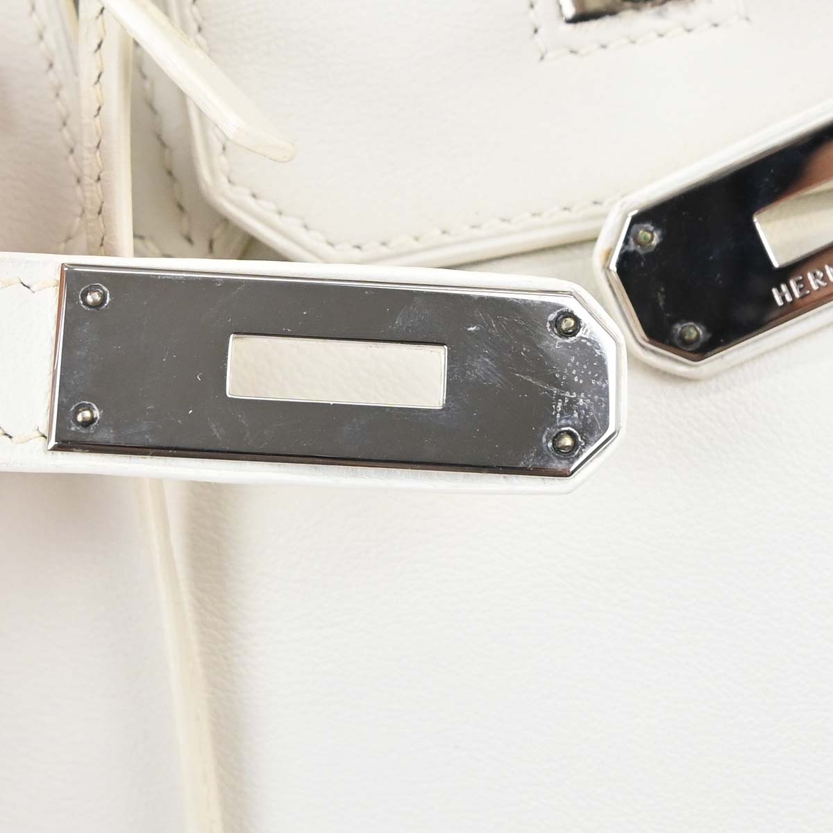 Hermes White Swift Birkin 30 Handbag
