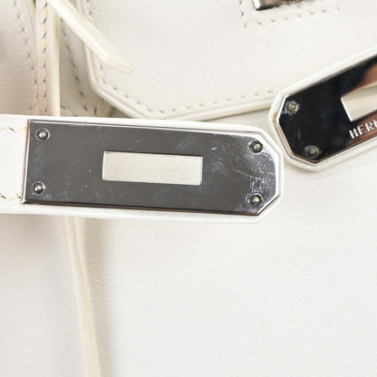 Hermes White Swift Birkin 30 Handbag