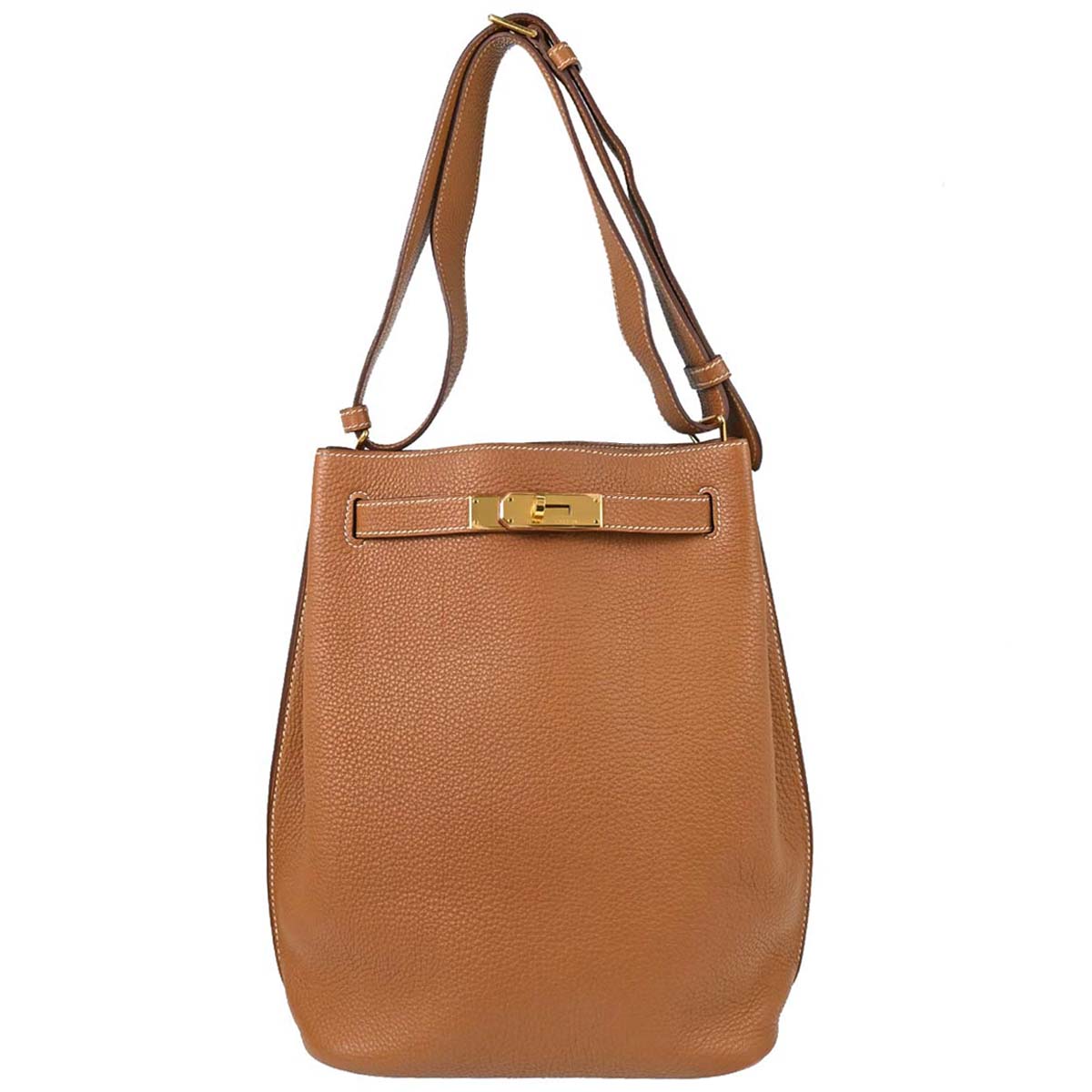 Hermes Gold Togo So Kelly 22 Shoulder Bag