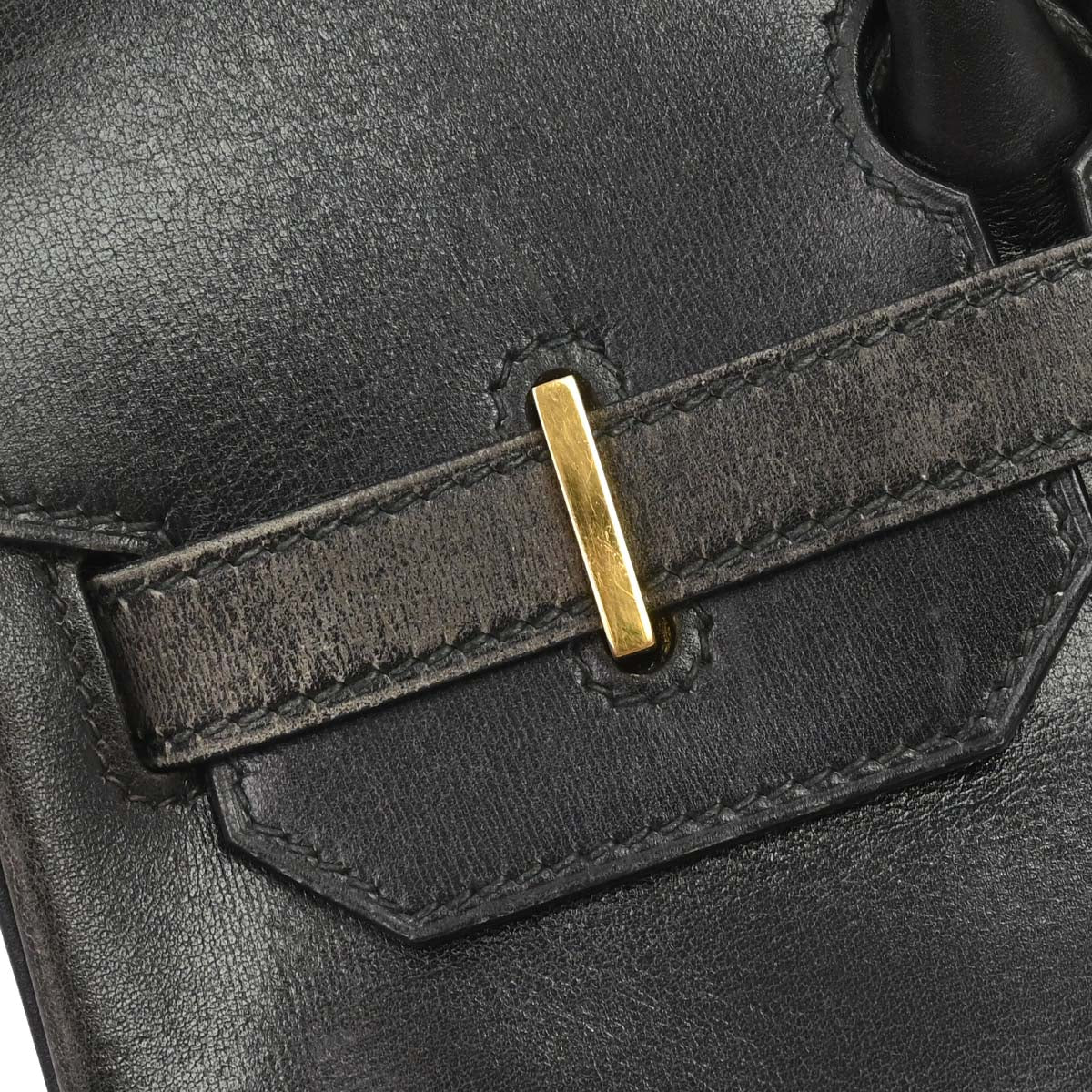 Hermes Black Box Calf HAC Haut a Courroies 32 Handbag