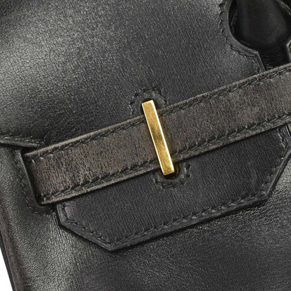 Hermes Black Box Calf HAC Haut a Courroies 32 Handbag