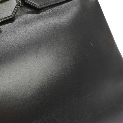 Hermes Black Box Calf HAC Haut a Courroies 32 Handbag